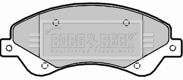 BORG & BECK stabdžių trinkelių rinkinys, diskinis stabdys BBP1965